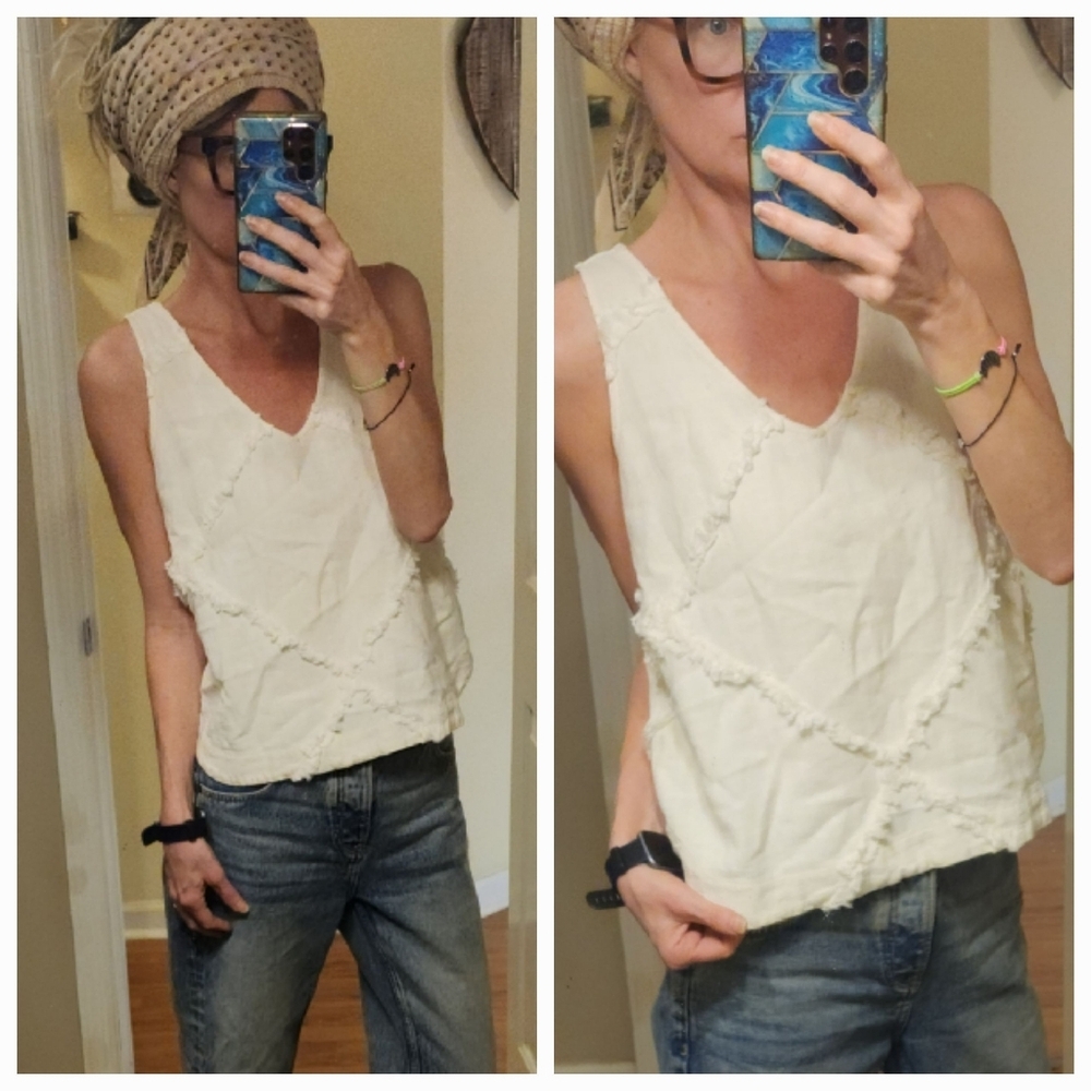 Anthropologie HD in Paris Windowpane Tank Oversized